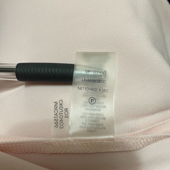 Calvin Klein Peach Halter Top Womens Med Sleeveless Asymmetrical Blouse - Picture 6 of 8